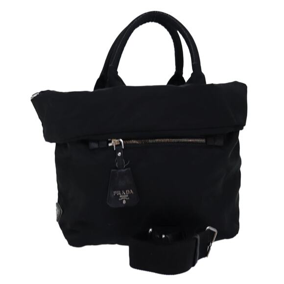 PRADA Hand Bag Nylon Black - Picture 1 of 13